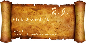 Rick Jozafát névjegykártya